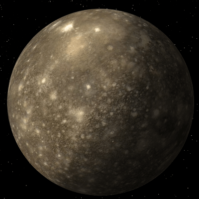 A Picture of Jupiter's Moon Callisto