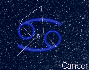 A diagram of the Cancer star constellation