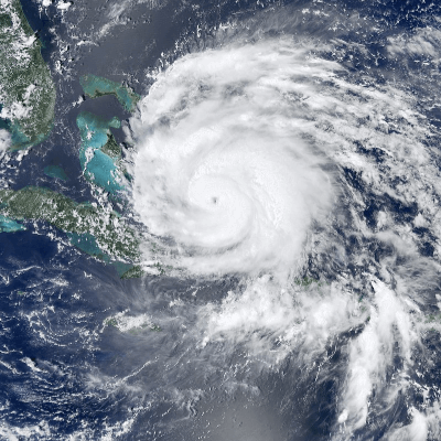 A Picture of a Category 3 Hurricane