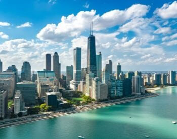 A picture of Chicago, the most populated city in Illinois