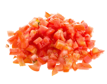 A picture of chopped tomatoes