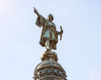 Christopher Columbus Monument in Barcelona, Catalonia, Spain