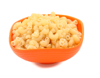 A picture of cooked elbow pasta