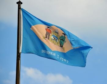 A picture of flag of the U.S. state of Delaware