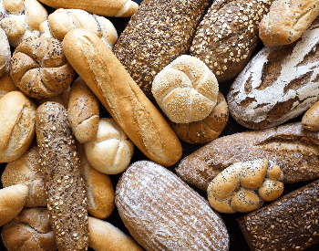 A picture of different types of bread