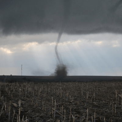 A Picture of a EF0 Tornado Funnel