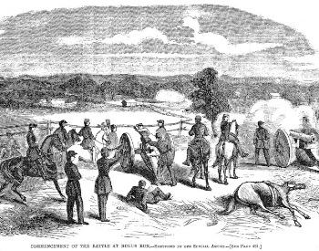 An illustration of the First Battle of Bull Run