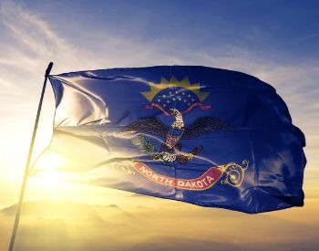 A picture of the flag of the U.S. state of North Dakota