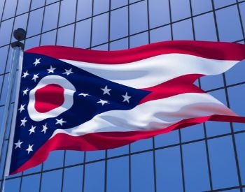 A picture of the flag of the U.S. state of Ohio