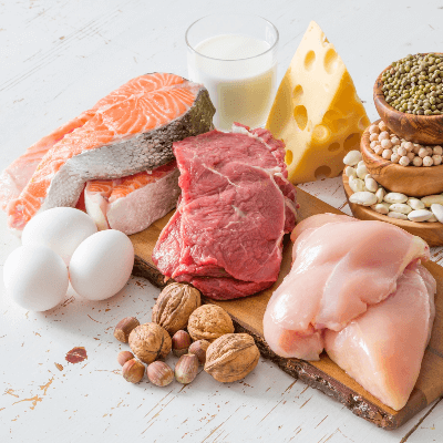 A Picture of Foods with Protein