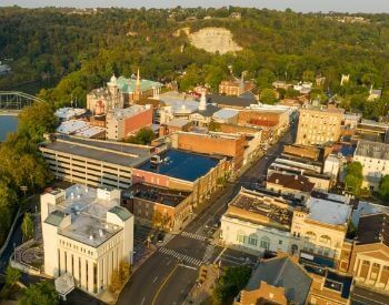 A picture of Frankfort, the capital city of Kentucky, USA