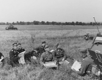 A picture of German Major General Rommel in France