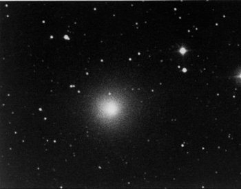 A photo of Halley's Comet in 1985