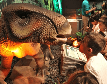 The Iguanodon exhibit at the Academy of Natural Sciences