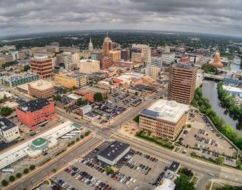 A picture of Lansing, the capital city of Michigan