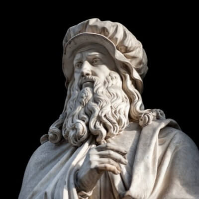 A Statue of Leonardo da Vinci