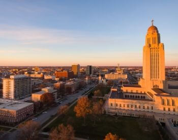 A picture of Lincoln, the capital city of Nebraska