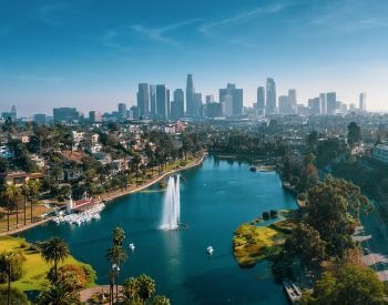 A picture of Los Angeles, the most populated city in California