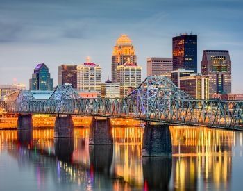 A picture of Louisville, the most populated city in Kentucky, USA