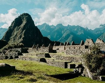  A picture of Machu Picchu with the Andes Mountains in the background