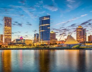 A picture of Milwaukee, the most populated city in Wisconsin