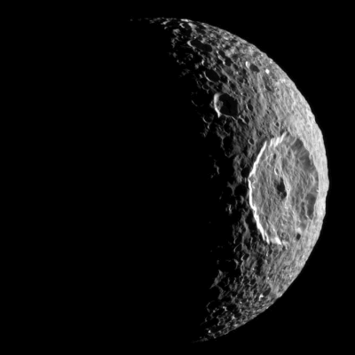 A Picture of Saturn's Moon Mimas