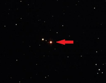 A photo of Mira, a pulsating red gaint star