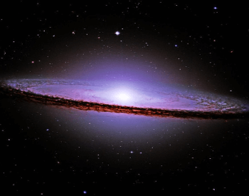 A mosaic photo of the Sombrero Galaxy