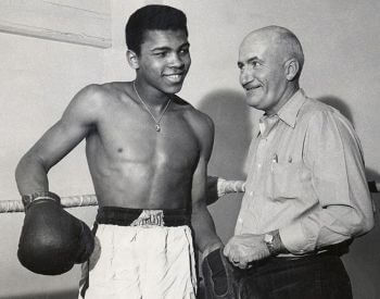 A picture of Muhammad Ali and his trainer Joe E. Martin