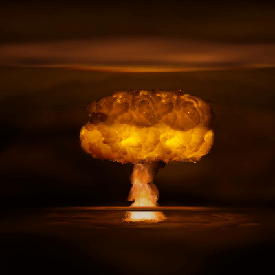 An atomic bomb mushroom cloud