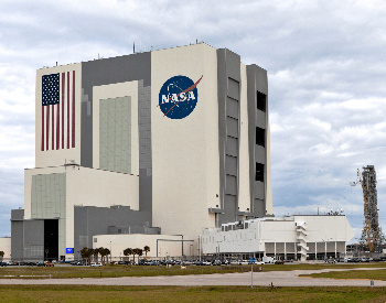 A photo of the official NASA Vehicle Assembly Building