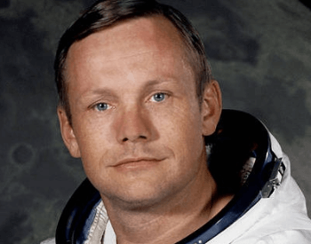 A photo of Neil Armstrong, the first man on the moon