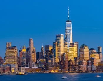 A picture of New York City, the most populated city in New York