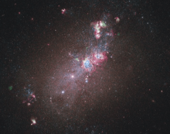 A photo of the irregular galaxy NGC 4214