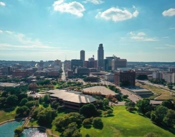 A picture of Omaha, the largest city in Nebraska