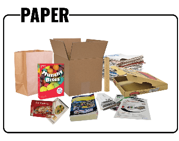A picture showing what paper products you can recycle