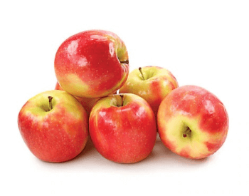 A picture of pink crisp apples