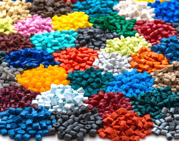 A picture of plastic pellets used to make plastic products