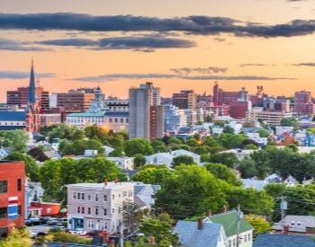 A picture of Portland, the most populated city in Maine, USA