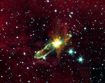 A picture of the protostar Herbig-Haro 46/47