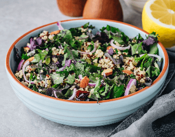 A picture of a quinoa salad
