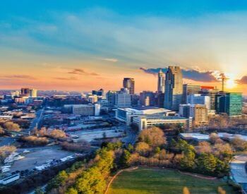 A picture of Raleigh, the capital city of North Carolina