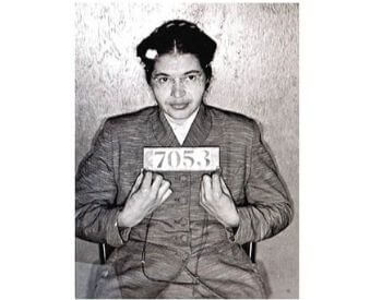 A picture of Rosa Parks booking photo from 1956