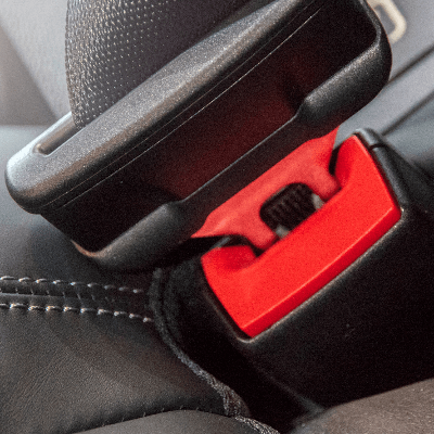 A picture of a three-point seat belt
