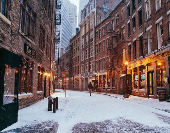 Snow in New York City, New York
