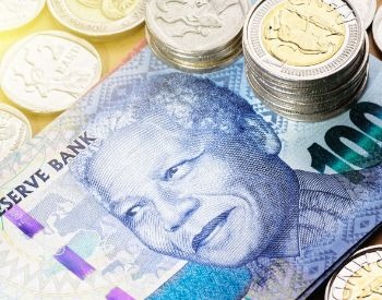 A picture of a South African banknote with Nelson Mandela's picture