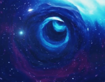 A picture of an artist's rendition of an entrance of a wormhole