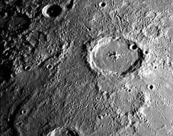 One of the first pictures of the planet Mercury from Mariner 10 in 1974.