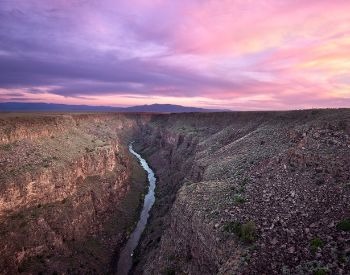 A picture of the Rio Grande River in a canyon
