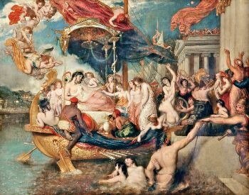 A picture of the Triumph of Cleopatra painting